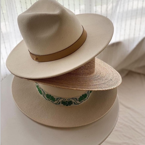 NWT Brand New In Box White Beverly Boho Floral Banded Wool Wide Brim Hat Fedora main image 11